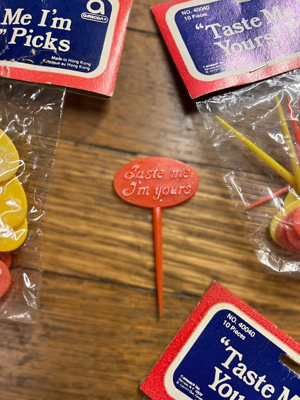 Vintage Amscan 'Taste Me I'm Yours' Party Picks
